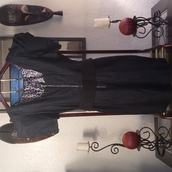 🥰😍 Fluffy Shelves  Blue Jean Stretch Mini Dress Junior size! - Picture 3 of 7